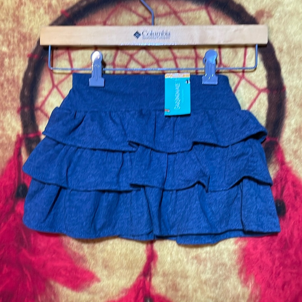GARANIMALS-toddler girl’s navy blue cotton blend ruffled SOLID SKORT